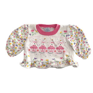 Vintage Kids Magical Bunny Fairy Ruffle Hem Crewneck Sweatshirt Size 12 Months